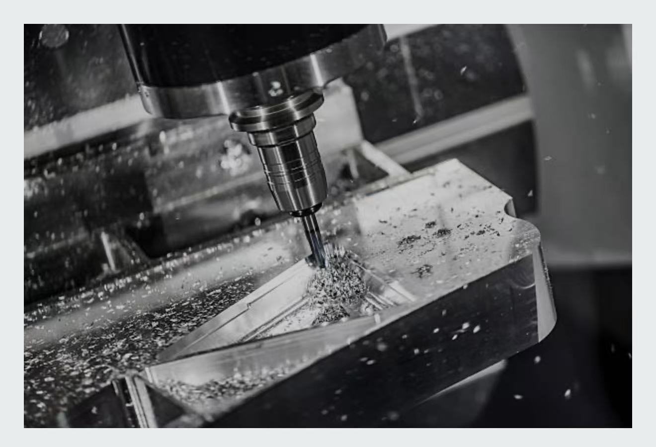 CNC precision metal cutting operation